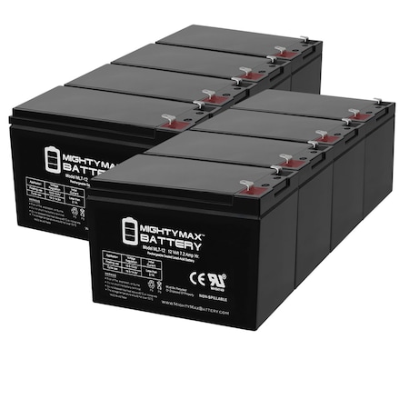 12V 7Ah Replacement Battery For Tripplite SUINT3000RT3U - 8 Pack
